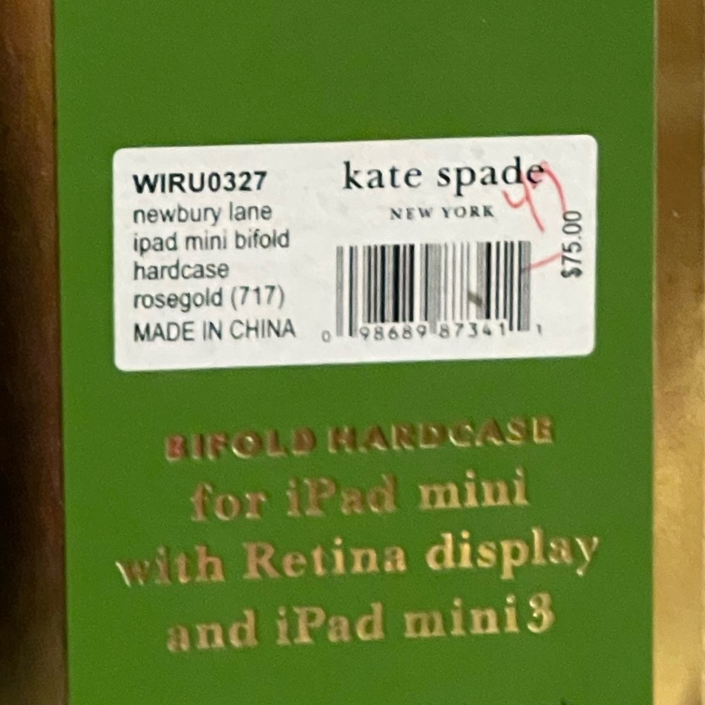 Kate Spade Tablet Case for iPad mini with Display & iPad mini 3 - NWT - Picture 9 of 9